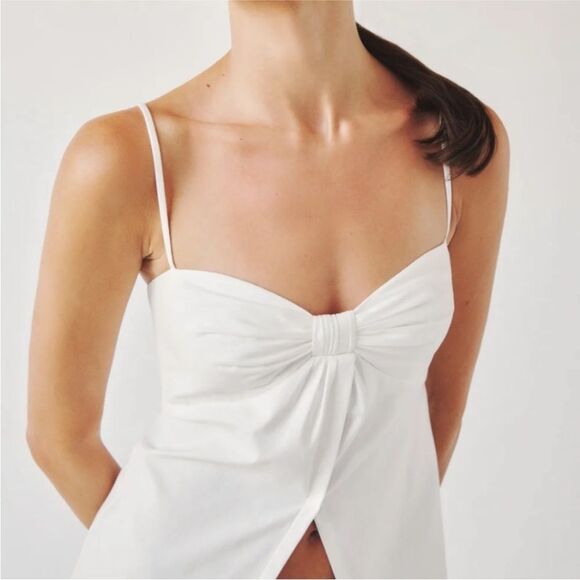 Reformation Jaylin top in white XL NWT $148 - Picture 3 of 6